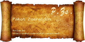 Pakot Zseraldin névjegykártya